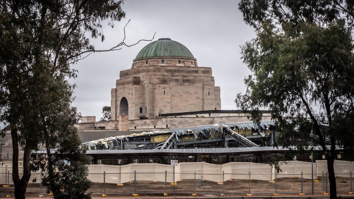 A worker at the Australian War Memorial's construction site has tested positive for COVID-19. Picture: Karleen Minney