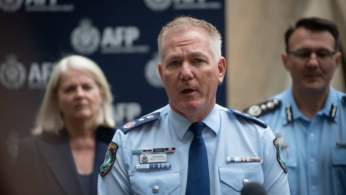 Former NSW Police Force commissioner Mick Fuller at AFP's headquarters in Barton. Picture by Karleen Minney