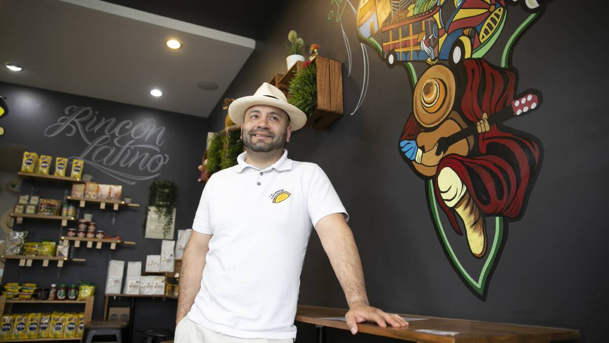 André Nogales, owner of La Empanada bakery in Gungahlin. Picture: Keegan Carroll