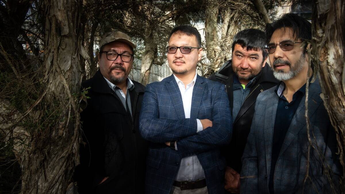 Members of the ACT Hazara community have concerns over what's happening in Afghanistan after the Australian withdrawal of troops. From left: Salehi Mohammad, Hussain Muhammad, Mohammad Hadary and Hashmat Shafaq. Picture: Karleen Minney
