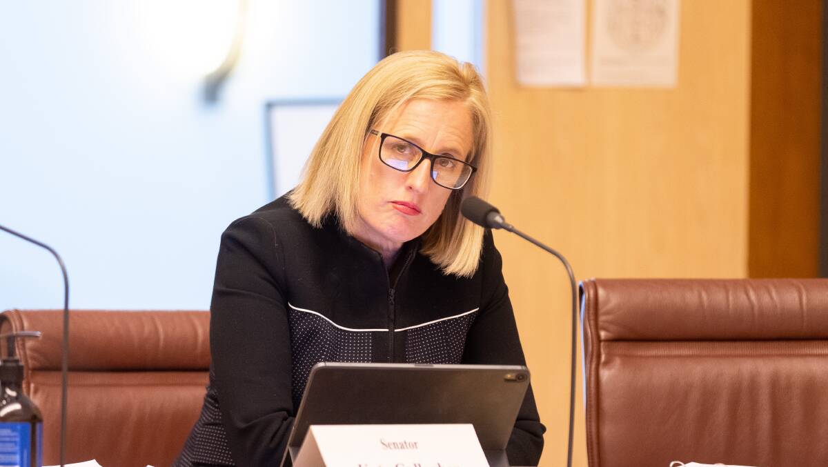 Senator Katy Gallagher in Senate estimates on Tuesday. Picture: Sitthixay Ditthavong