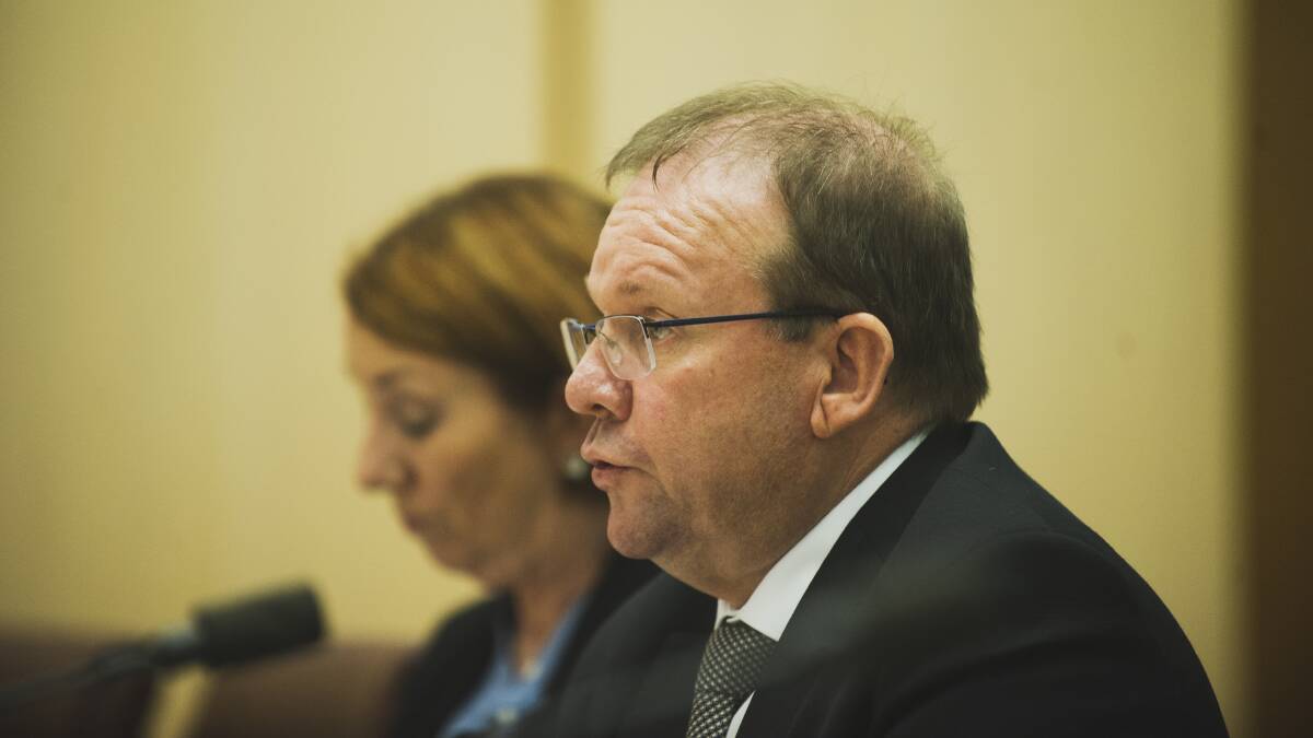 Auditor-General Grant Hehir fronts a parliamentary inquiry. Picture by Dion Georgopoulos