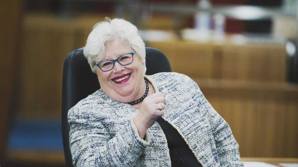 Former Liberal MLA Vicki Dunne during her final appearance in ACT Legislative Assembly. Picture: Dion Georgopoulos