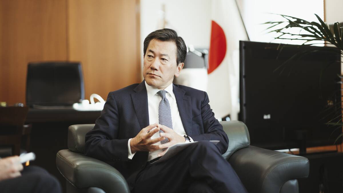 Japanese ambassador to Australia Shingo Yamagami has previously talked of the importance of strengthening ties between Japan and Australia. Picture: Dion Georgopoulos