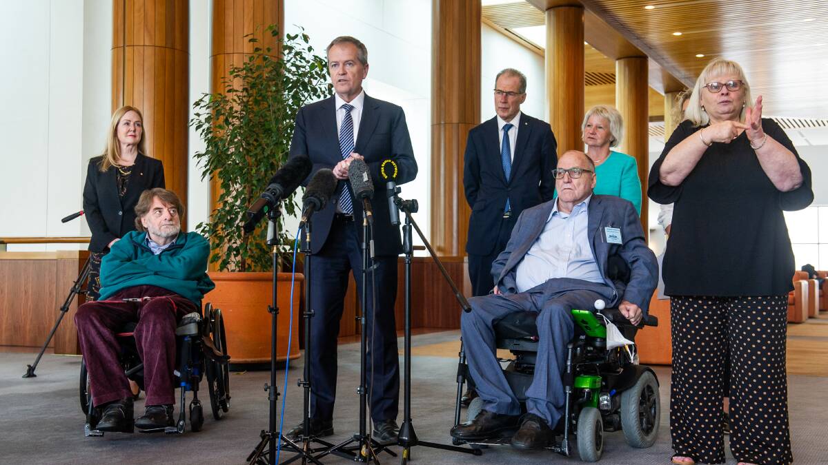 NDIS Minister Bill Shorten announces a review of the NDIS with Independent Review Panel. Picture by Elesa Kurtz