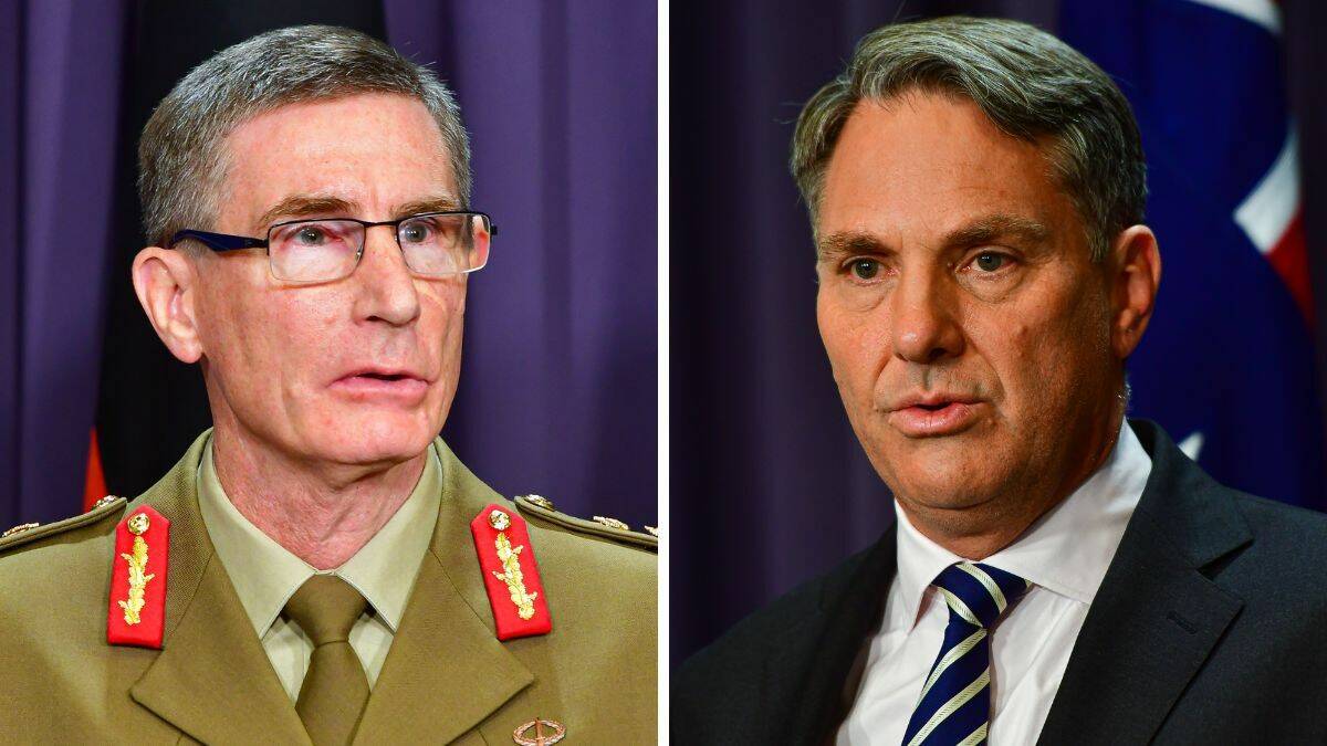 Chief of the Defence Force General Angus Campbell (left) and Defence Minister Richard Marles (right). Pictures by Elesa Kurtz