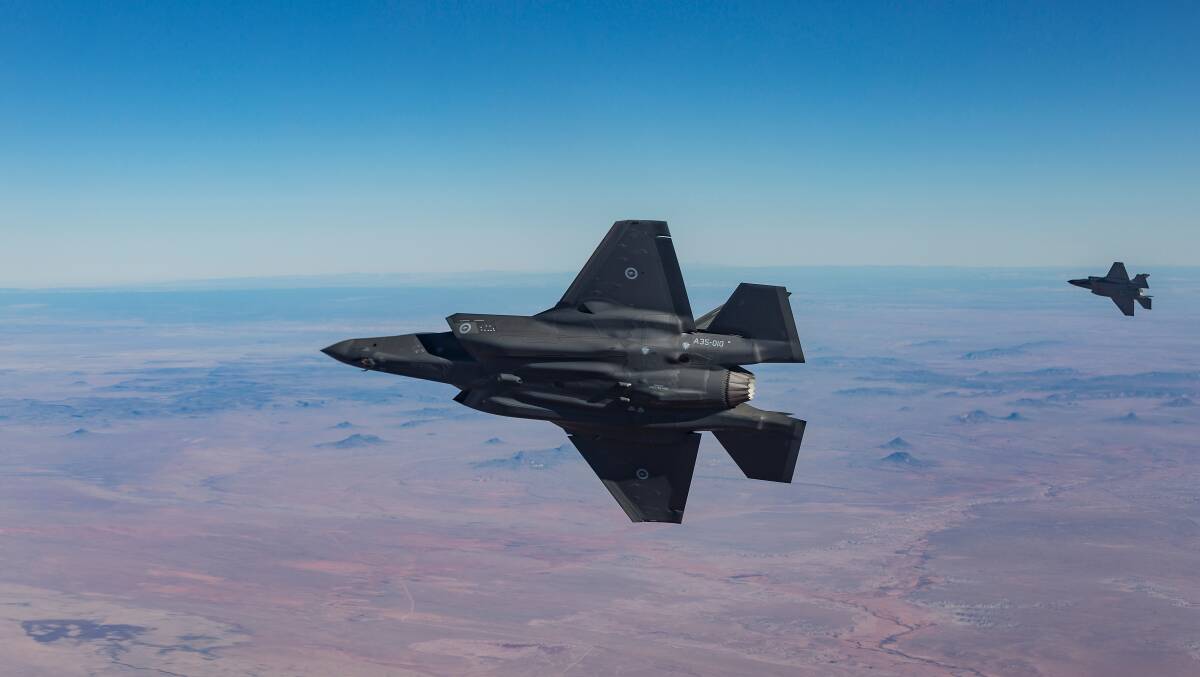 Two Australian F-35s over the Hopi Reservation, Arizona, USA. Picture Defence