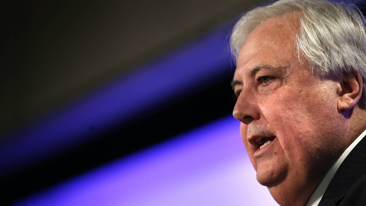 Clive Palmer speaking at the National Press Club in 2013. Picture: Jeffrey Chan