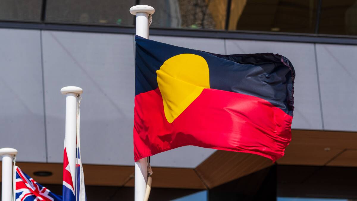 The Aboriginal flag. Picture by Phillip Biggs 