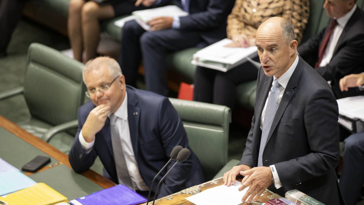 Former Morrison government minister Stuart Robert during question time in 2020. Picture by Sitthixay Ditthavong 