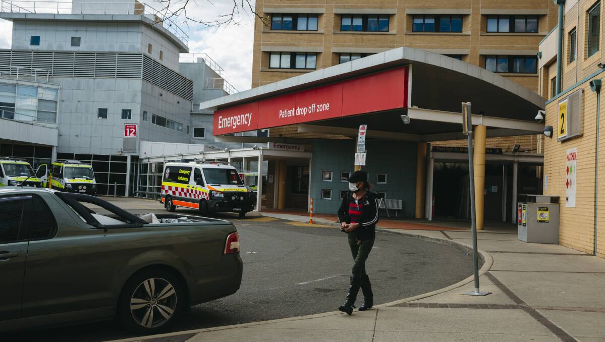 A Canberra Hospital ward went into lockdown last month after two patients contracted COVID-19. Picture: Dion Georgopoulos 