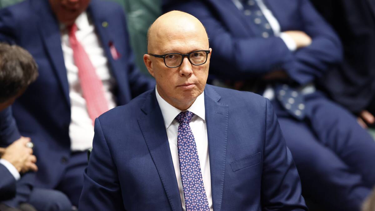 Federal Opposition Leader Peter Dutton. Picture by Keegan Carroll
