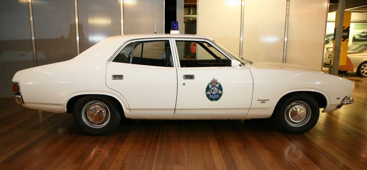 The 1974 Ford Falcon XB ACT Police pursuit car. Picture: supplied 