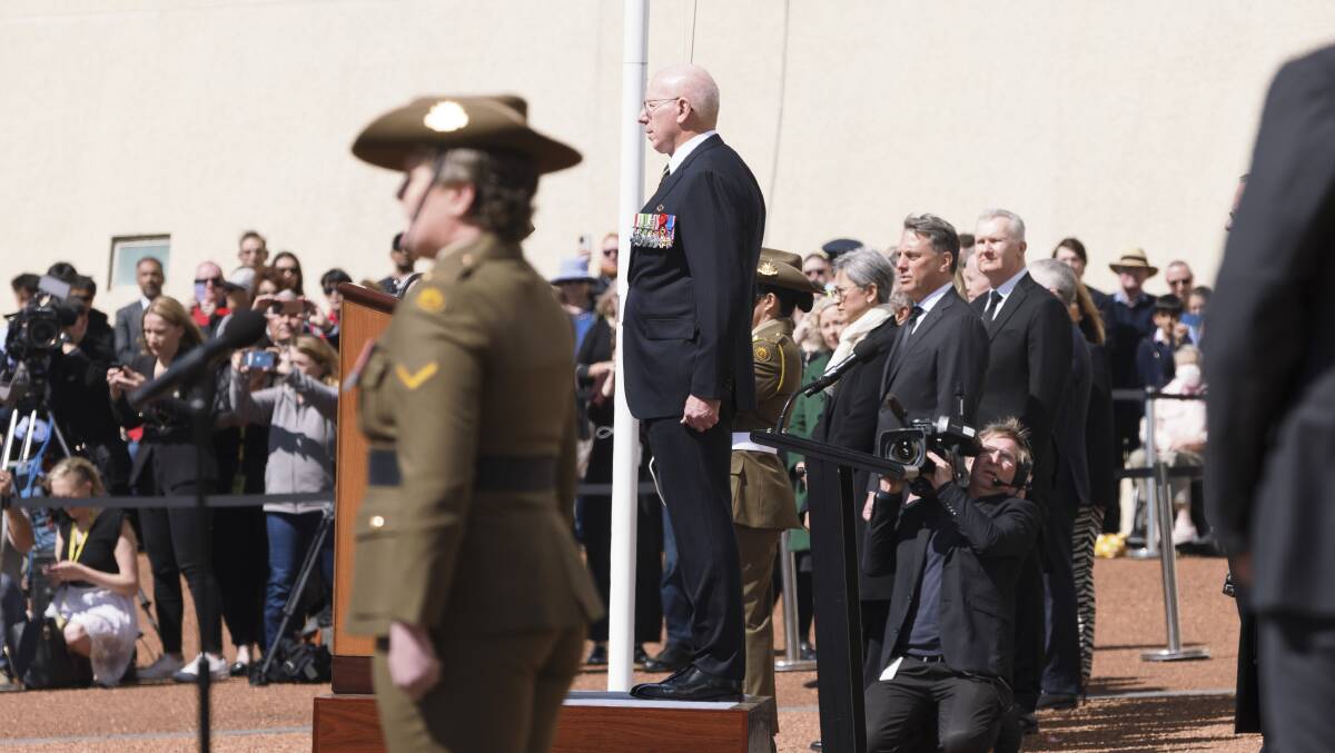Governor-General David Hurley during the proclamation ceremony at Parliament House. Picture by Keegan Carroll