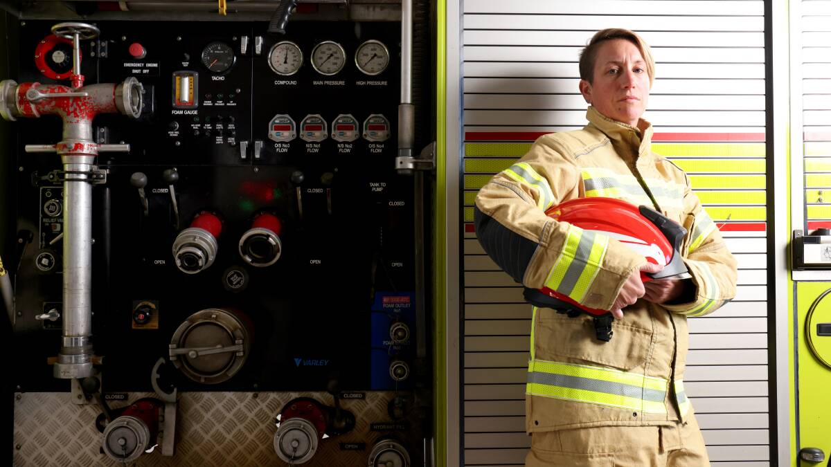Station Officer Kate Judd at Belconnen Ambulance and Fire and Rescue Station. Picture by James Croucher