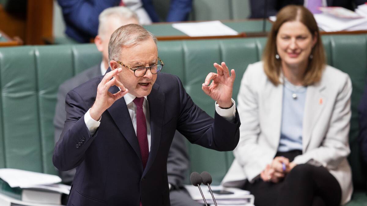 Prime Minister Anthony Albanese targets Opposition Leader Peter Dutton during Question Time on Thursday. Picture by Sitthixay Ditthavong