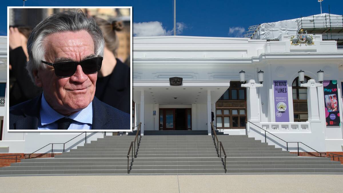 Museum of Australian Democracy, Old Parliament House, and (inset) Barrie Cassidy. Pictures by Elesa Kurtz and AAP