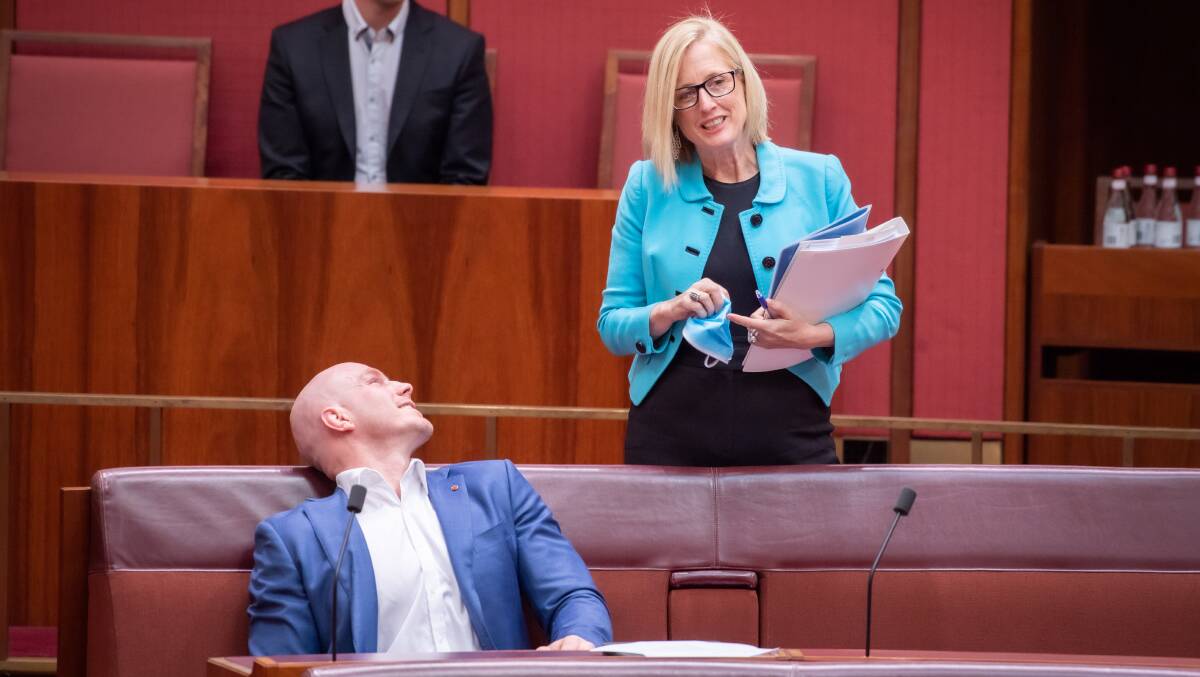 ACT senators, independent David Pocock and Labor's Katy Gallagher. Picture by Karleen Minney