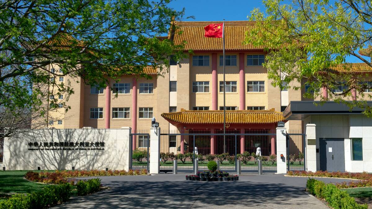 Embassy of the People's Republic of China. Picture by Elesa Kurtz 