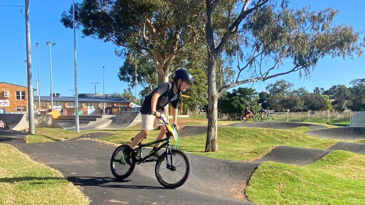 CLOSED CIRCUIT: Griffith's brand-new pump track is officially open for business, with some minor caveats. PHOTO: Contributed