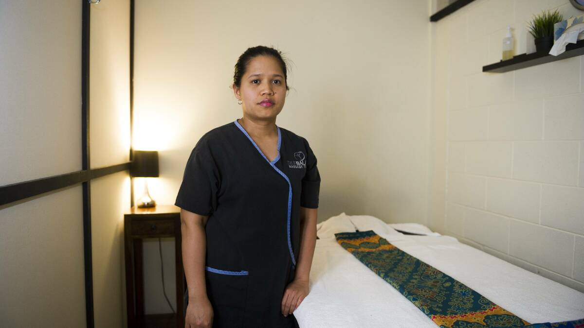 Delo Be Isugan is a massage therapist and one of two staff who won almost $40,000 in compensation after the Fair Work Commission found they had been unfairly dismissed in 2015. Picture: Dion Georgopoulos