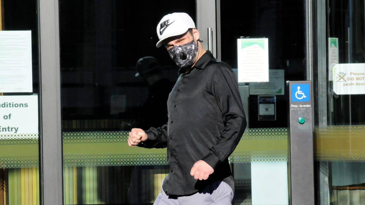 Brendan Girdler leaves court during a previous occassion. Picture: Blake Foden