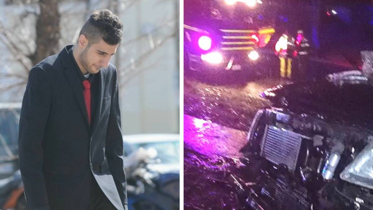 Ameen Hamdan, outside court earlier this week, is charged with culpable driving causing death after his Nissan Navara collided with a tree in October 2020. Pictures by Toby Vue and supplied.