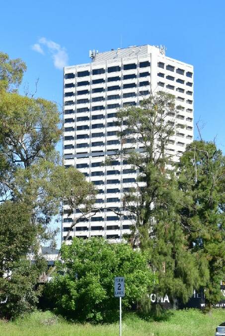 The Lovett Tower in Woden where four women were injured in 2013 after an elevator plummeted due to a power malfuction. Picture: Elesa Kurtz