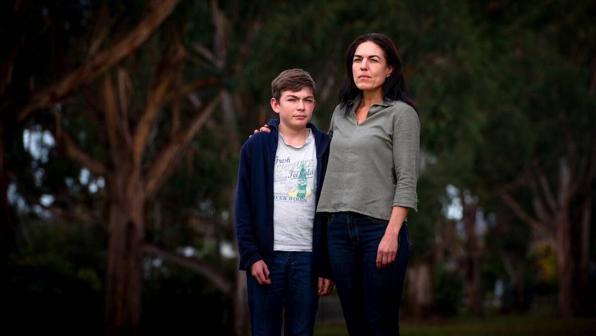 Celine Oudin has spoken out about safeguarding school children from vaping after 13-year-old son, Jesse Moore, was reportedly approached by other students about it. Picture: Elesa Kurtz