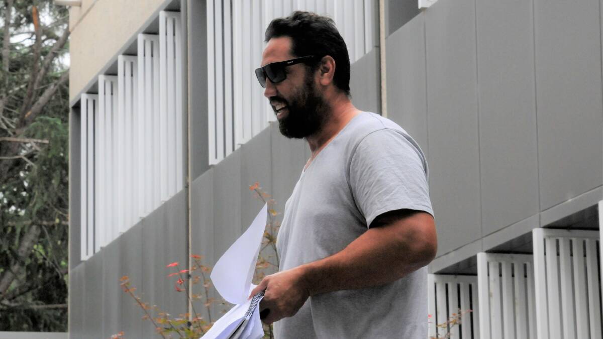 Former NRL star Brent Kite outside Queanbeyan courts in March. Picture: Blake Foden