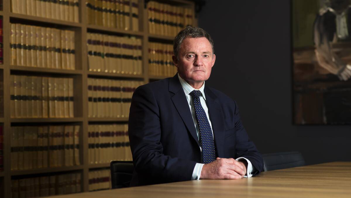Steven Whybrow, at his Key Chambers office, said it was overwhelming to be appointed senior counsel. Picture by Keegan Carroll