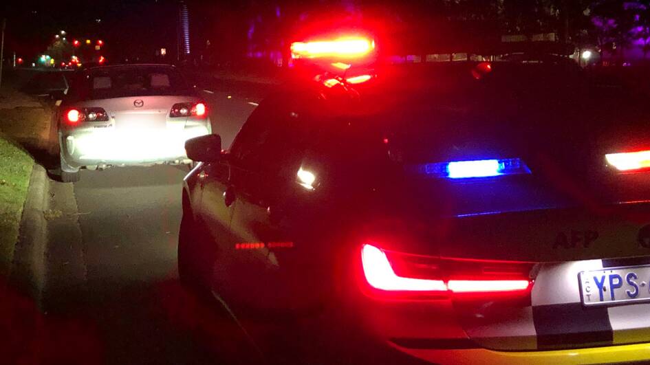 A driver going at twice the speed limit was caught in Barton on Friday night. Picture: ACT Policing