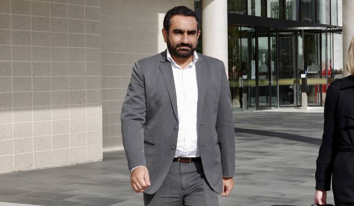 Raminder Kahlon, 38, outside the ACT courts building during trial. Picture: Toby Vue