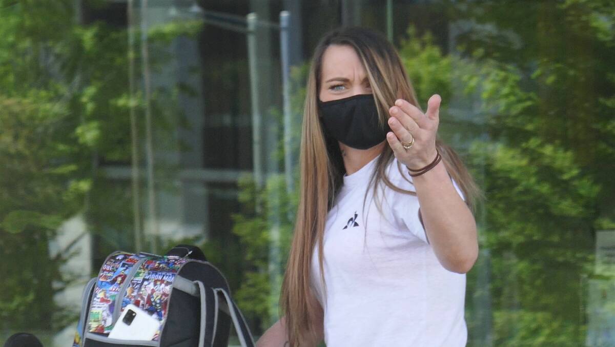 Kylie Carpenter outside court on Wednesday. Picture: Toby Vue