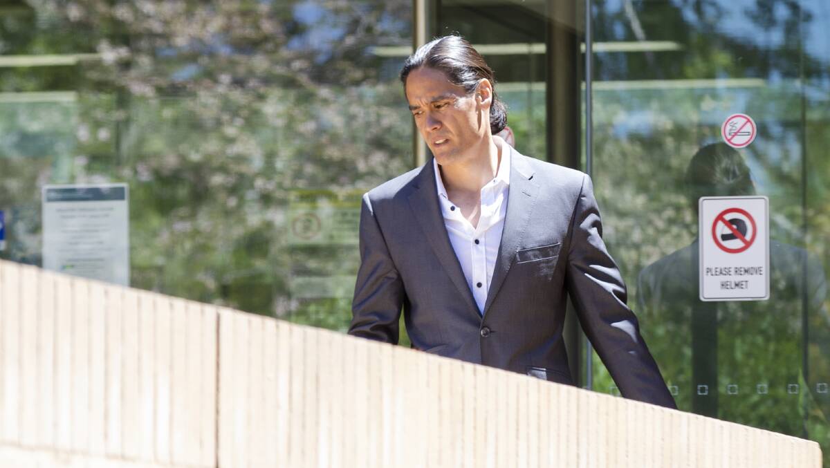 Colin Kenneth Elvin, the former owner of Foot & Thai Massage in Canberra, exiting the Federal Court during a hearing in September 2021. Picture: Jamila Toderas