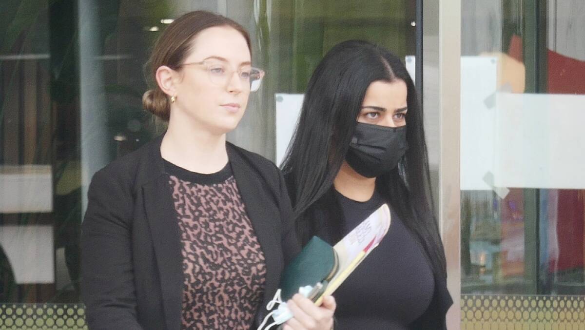 Petra Shasha (right) with her lawyer on Monday. Picture: Toby Vue