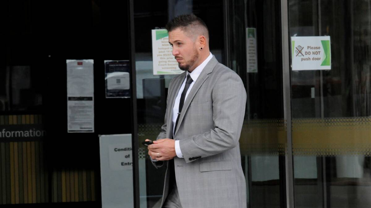 Scott John White, outside court on a previous occasion, is on trial for two counts of perjury. Picture: Blake Foden