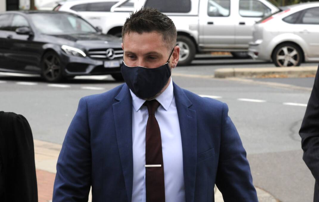 Former Queanbeyan-based police officer Scott John White on Tuesday when he was sentenced to a suspended jail term for perjury. Picture: Blake Foden