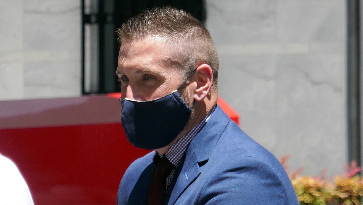 Scott John White outside the ACT courts during trial. Picture: Toby Vue