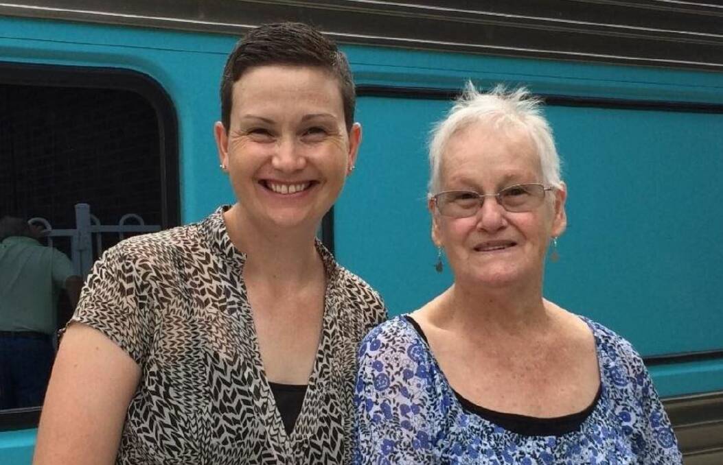 Jo Lane (left) gave evidence at a coronial inquest on Thursday after her 72-year-old mother, Judith Gaye Flynn, who had cogntive impaiarment died at the Canberra Hospital in January 2019. Picture: Supplied