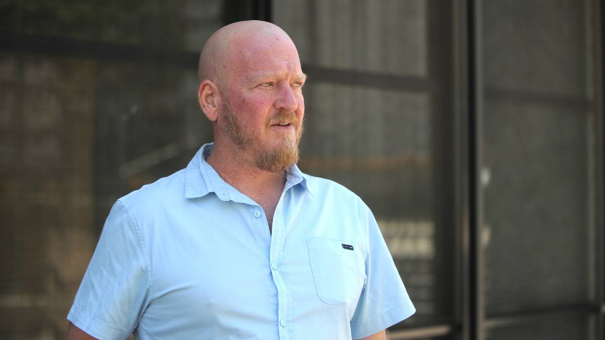 Matthew Thompson, former delivery driver engaged by Capitol Chilled Foods, outside the ACT courts precinct after his victim impact statement was read out. Picture by Toby Vue
