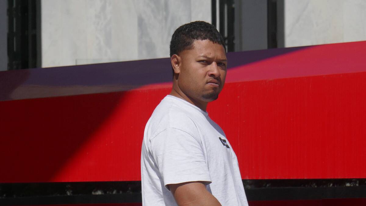 Seti Palei Moala leaving court when he was granted bail in April. Picture: Toby Vue