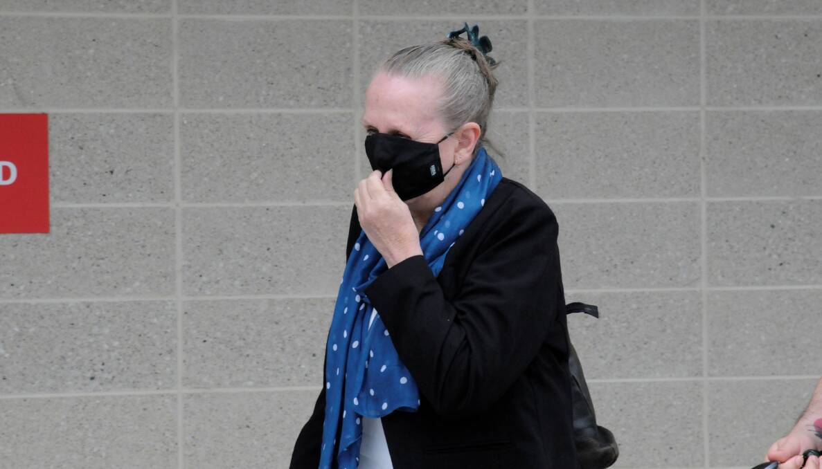 Jennifer June Hutchison outside court on a previous ocassion. Picture: Blake Foden