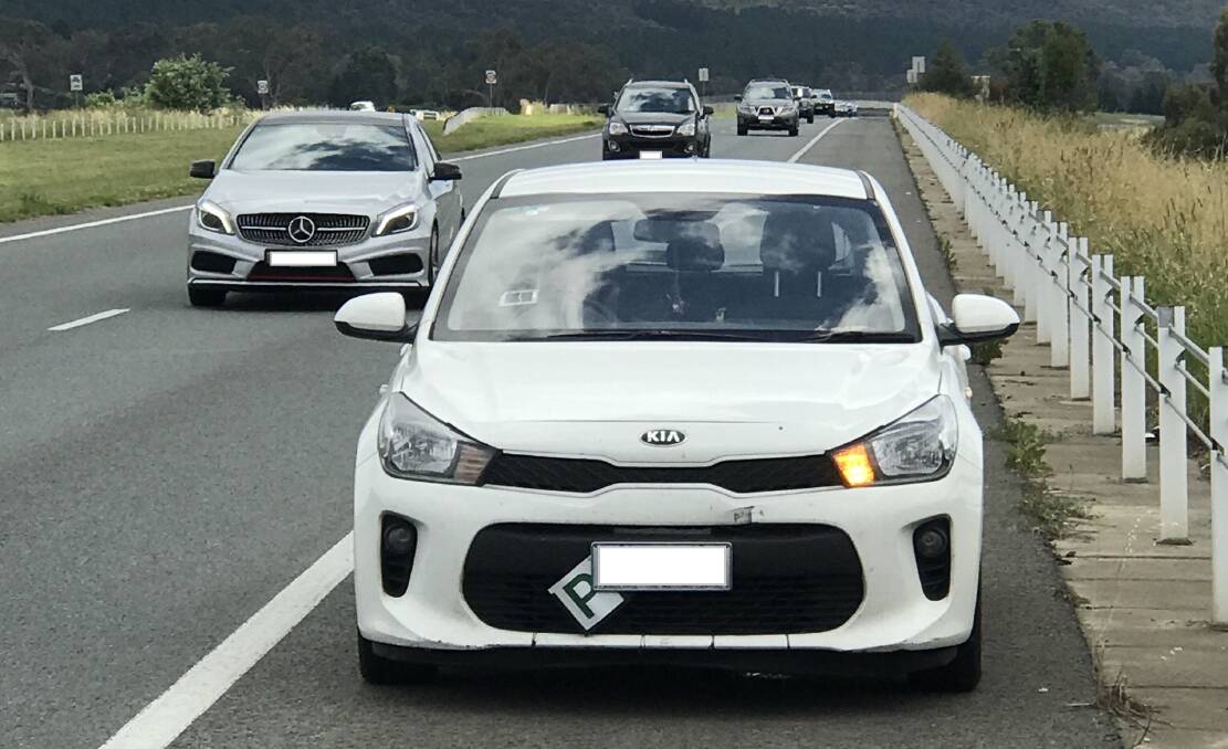 A P-plater has lost her licence and been fined $800 for speeding on the Majura Parkway on Friday. Picture: ACT Policing