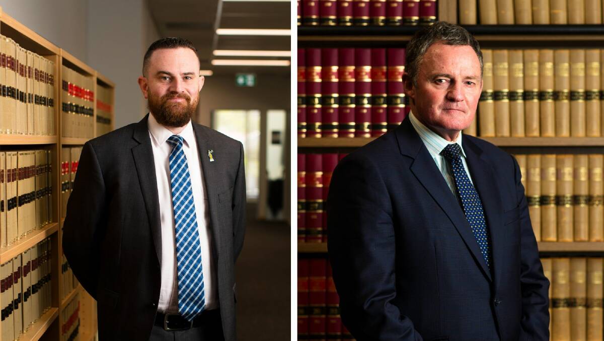 Chief Crown prosecutor Anthony Williamson and Steven Whybrow, of Key Chambers, are the latest two to be appointed senior counsel in the ACT. Pictures by Keegan Carroll
