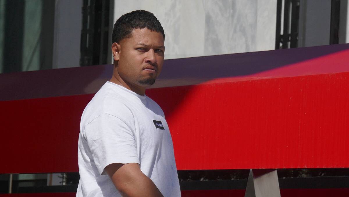Seti Palei Moala leaving court when he was granted bail in April. Picture: Toby Vue