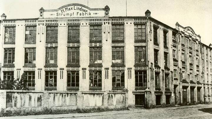 The original Lindner Strumpf Fabrik in Chemnitz, Germany in 1932. Photo: supplied
