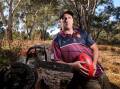 CLOSE CALL: Wahgunyah reserves coach and arborist Marcel Meunier could have been left paralysed, or worse, after being struck by a falling tree. Picture: JAMES WILTSHIRE