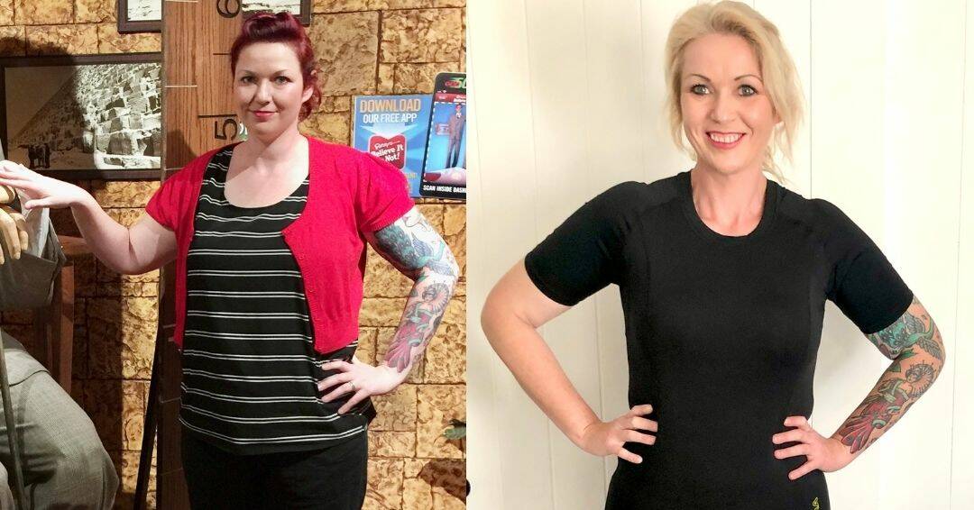 BEFORE AND AFTER: Bendigo's Mandy Strickland has lost 30kg on a keto diet. Pictures: SUPPLIED