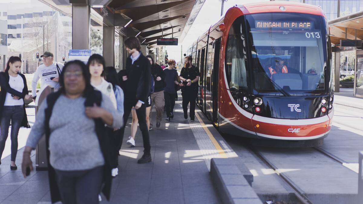 Construction is starting on the Woden to City light rail route. Picture: Dion Georgopoulos
